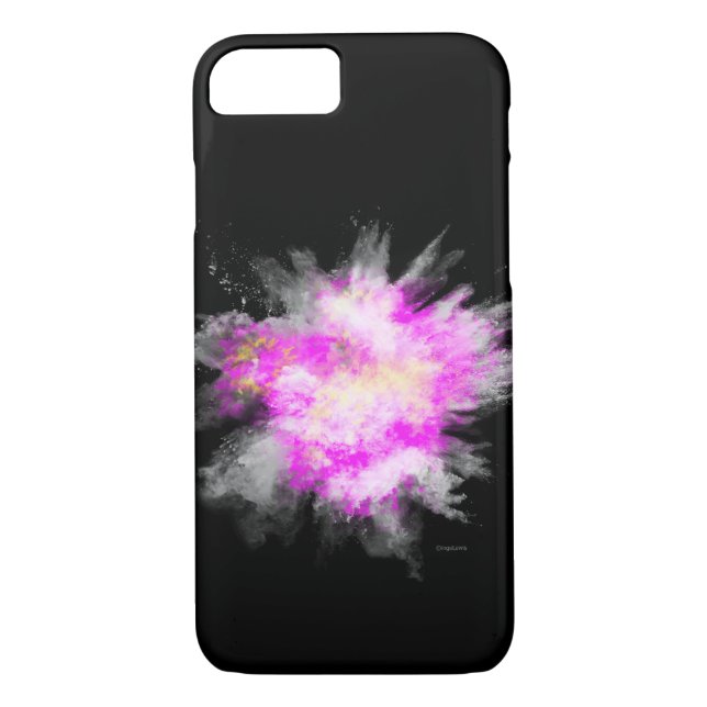 Phantastische Pulverfarbe Farbe Explosion rosa gel Case-Mate iPhone Hülle (Rückseite)