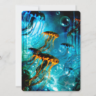 Phantastische Quallen in einer Fantasie unter Wass Einladung