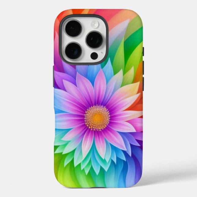 Phantastische Rainbow-Blume Case-Mate iPhone Hülle (Rückseite)