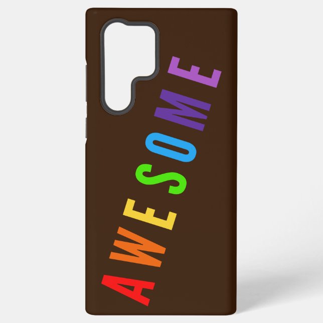 PHANTASTISCHE RAINBOW FARBEN POSTIVE FAPPY TEXT BR SAMSUNG GALAXY HÜLLE (Rückseite)