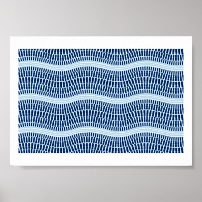 Phantastische Rippling blaues Wasser optische Illu Poster (Vorne)