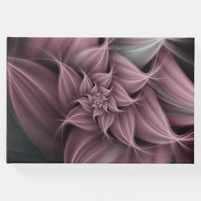 Phantastische Rose Blume Fraktal Informationen Rüc Gästebuch (Vorderseite)