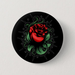 Phantastische Rose Button
