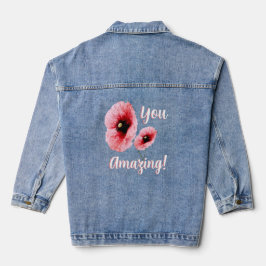 Phantastische Rote Flora Jeansjacke