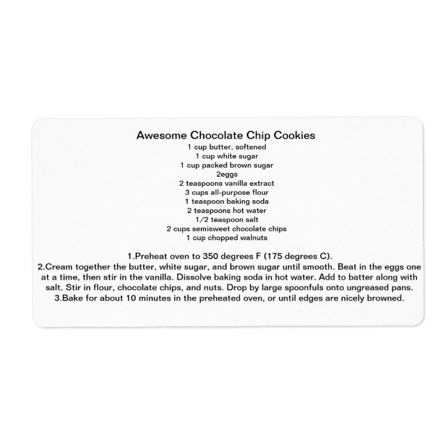 Phantastische Schokolade Chip Cookie REcipe (Vorne)