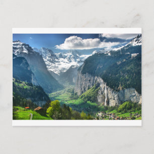 Phantastische Schweizer Alpen Postkarte