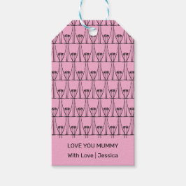 Phantastische Silhouette Coconut Trees Mummy Geschenkanhänger