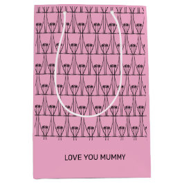 Phantastische Silhouette Coconut Trees Mummy Mittlere Geschenktüte