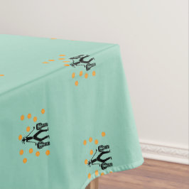 Phantastische Silhouette Drum Player Muster Tablec Tischdecke
