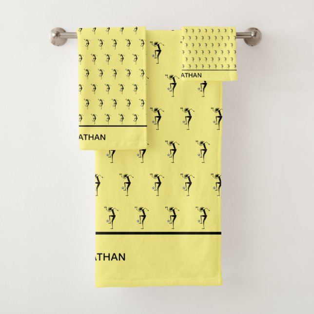 Phantastische Silhouette Soccer Player Badhandtuch Set (Insitu)