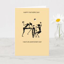 Phantastische Silhouette Tänzer Vatertag Karte