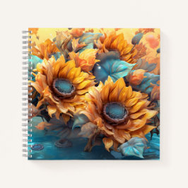 Phantastische Sonnenblumen Banca del Gottardo Notizbuch