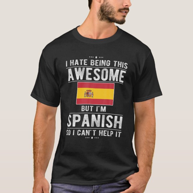 Phantastische Spanische Flagge Spanien Spanische W T-Shirt (Vorderseite)