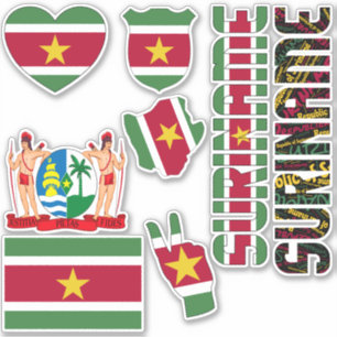 Phantastische Suriname-Staatssymbole Aufkleber