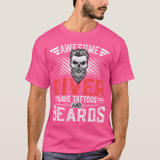 Phantastische Taucher haben Tattoos und Bärentauch T-Shirt