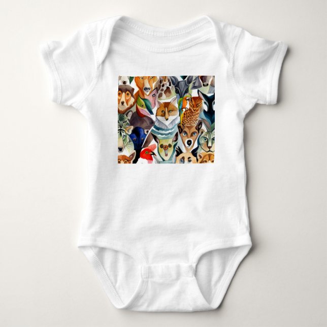 Phantastische Tiere Baby Strampler (Vorderseite)