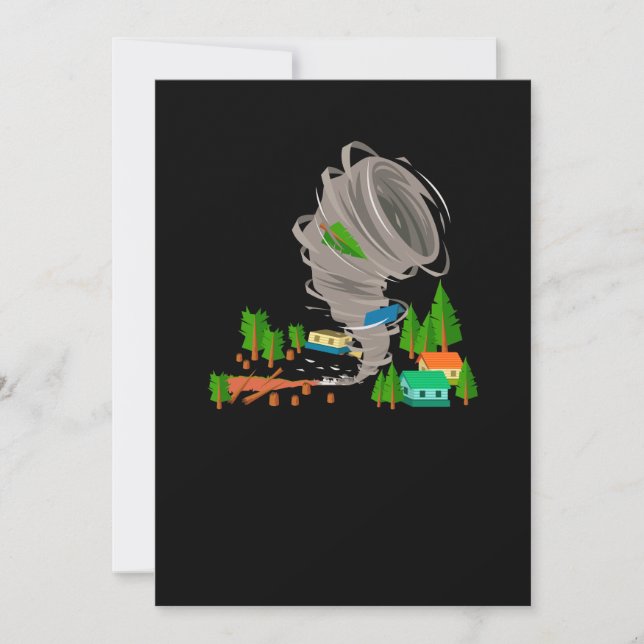 Phantastische Tornado- und Sturmtaucher Einladung (Vorderseite)