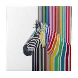 phantastische trendy bunt lebendige Streifen zebra Fliese
