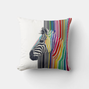 phantastische trendy bunt lebendige Streifen zebra Kissen