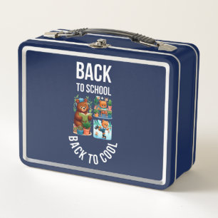 Phantastische Typografie Zurück zum Schuldesign Metall Brotdose