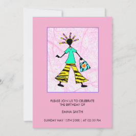 Phantastische und elegante Frau zum Geburtstag Einladung