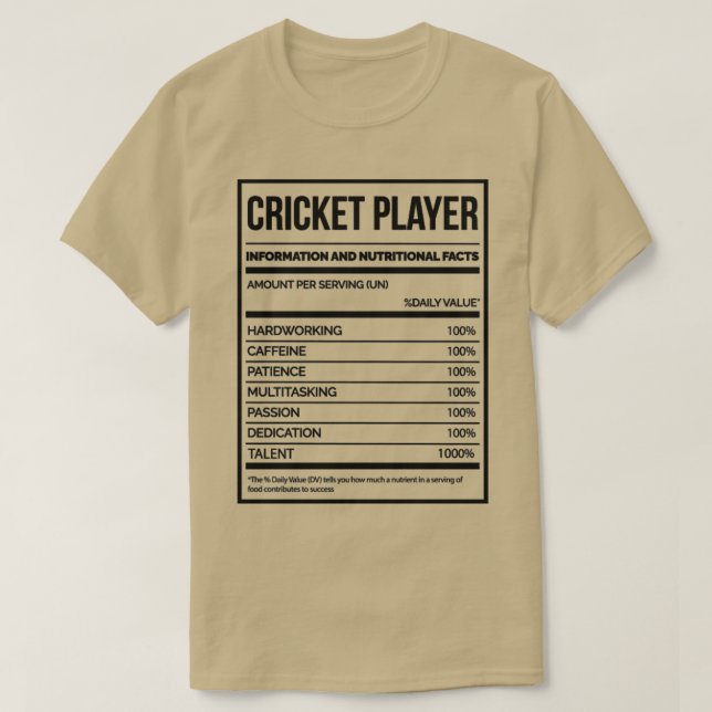 Phantastische und lustige Cricketristik T-Shirt (Design vorne)