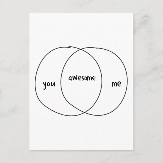 Phantastische Venn-Darstellung Postkarte (Vorderseite)