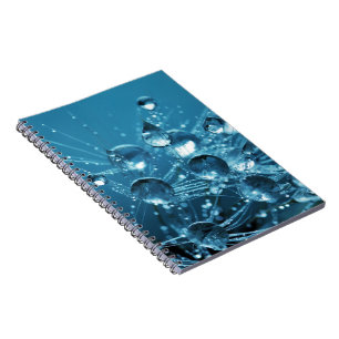 Phantastische Wassertropfen blaues Notebook Notizblock