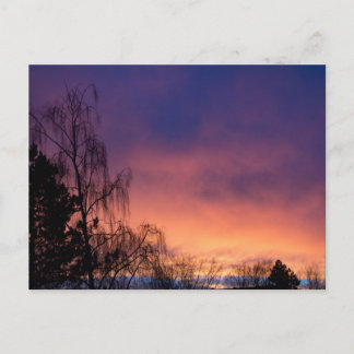 Phantastische Winterdämmerung Postkarte