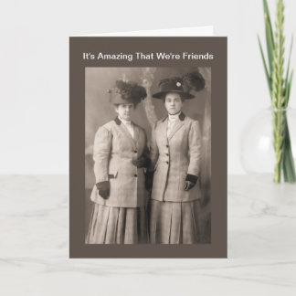 Phantastische, wunderbare Freundschaft - Vintage F Karte