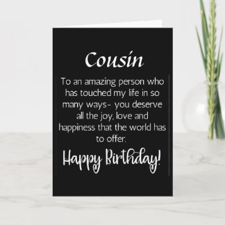 PHANTASTISCHE WÜNSCHE FÜR MEINE **COUSINS** GEBURT KARTE