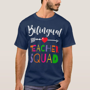 Phantastische zweisprachige Lehrerin Squad Funny C T-Shirt