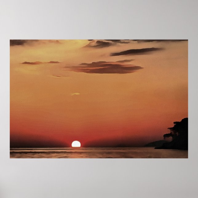 Phantastischer Abend in Akyaka künstlerischer Sonn Poster (Vorne)