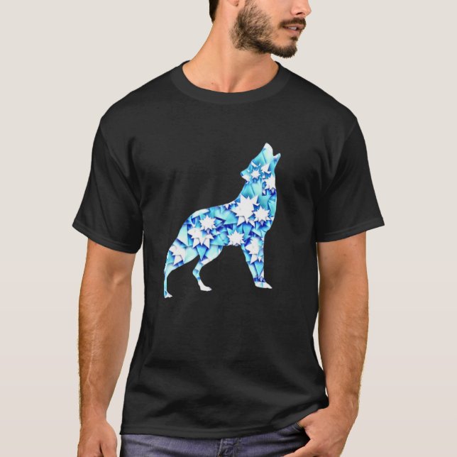 Phantastischer Abstrakter Wolf T-Shirt (Vorderseite)