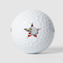 Phantastischer Adler, die amerikanische Flagge, Pa Golfball