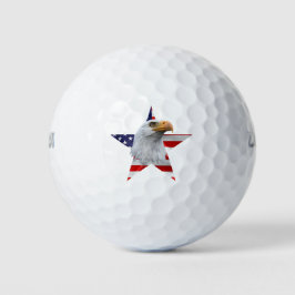 Phantastischer Adler, die amerikanische Flagge, Pa Golfball