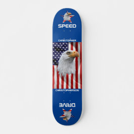 Phantastischer Adler, die amerikanische Flagge, Pa Skateboard
