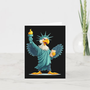 Phantastischer Adler in Liberty Statue Look Karte