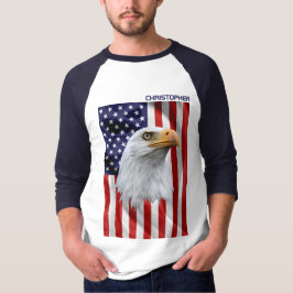 Phantastischer amerikanischer Adler, USA-Flagge, P T-Shirt
