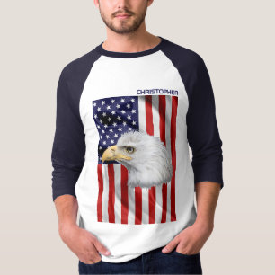 Phantastischer amerikanischer Adler, USA-Flagge, P T-Shirt