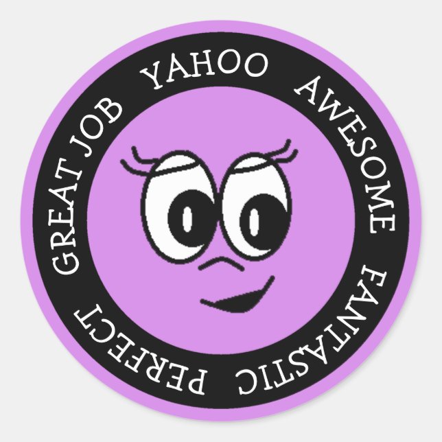 Phantastischer Auftrag Lila Aufkleber (Vorderseite)