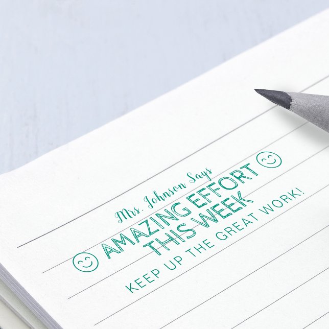 Phantastischer Aufwand für Personalisierte Lehrer Permastempel (Amazing Effort Personalized Teachers Self-inking Stamp)