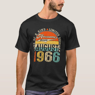 Phantastischer August 1966 55 Jahre alt 55. Geburt T-Shirt