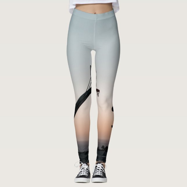 Phantastischer Basketballkorb Leggings (Vorderseite)