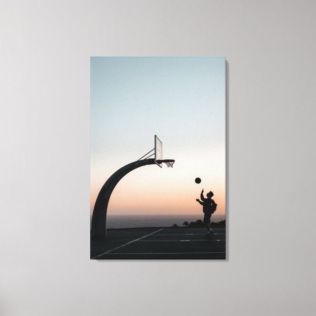 Phantastischer Basketballkorb Leinwanddruck (Vorderseite)