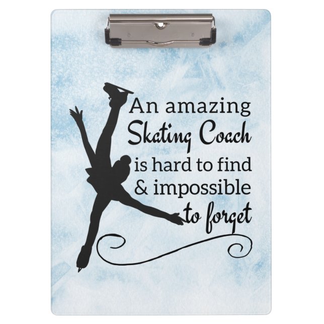 phantastischer Blue-Eis-Skaten-Coach Klemmbrett (Vorderseite)