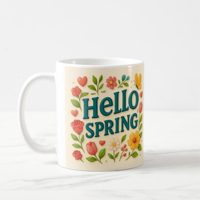 Phantastischer Blumenfrühling Kaffeetasse (Links)