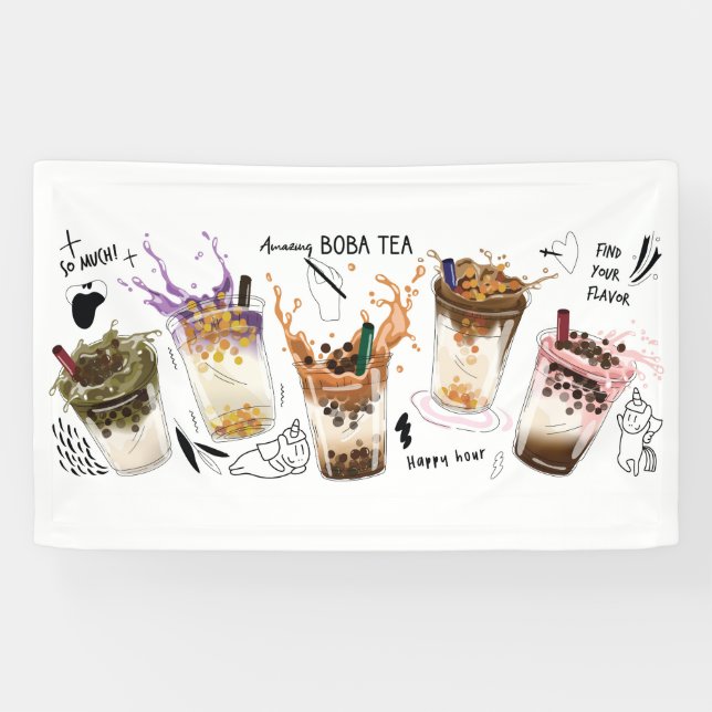 Phantastischer Boba-Tee Banner (Horizontal)