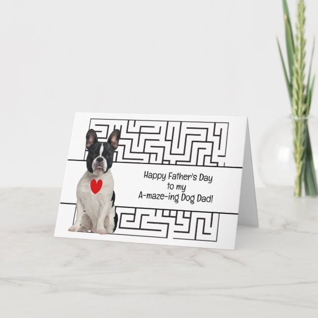 Phantastischer Boston Terrier Dog Vater Glückliche Karte (Vorderseite)