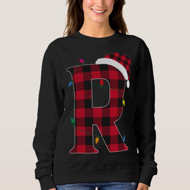 Phantastischer Buchstabe R Anfangsname Buffalo Kar Sweatshirt (Vorderseite)